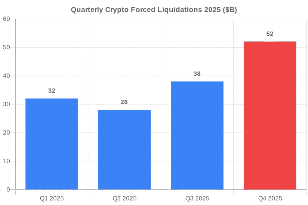 Crypto forced liquidations reached $150B in 2025 — overleveraging risk