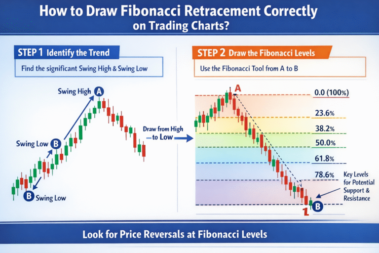 How to Draw Fibonacci Retracement Correctly on Trading Charts?